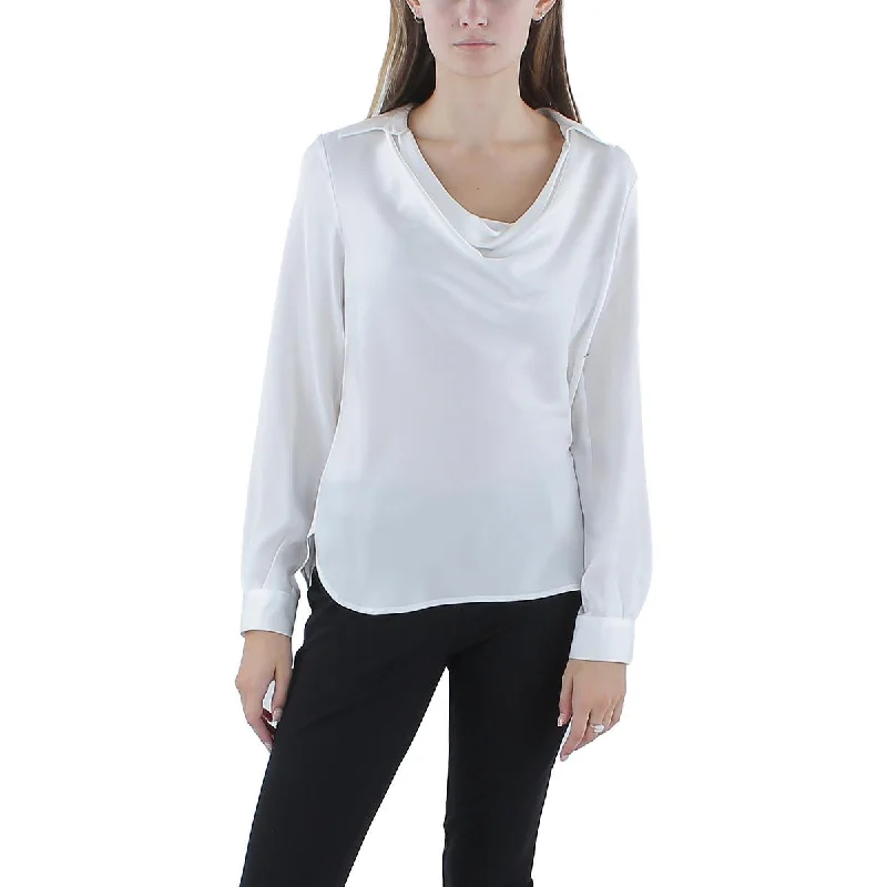 Athletic ShirtsWomens Collared V-Neck Blouse