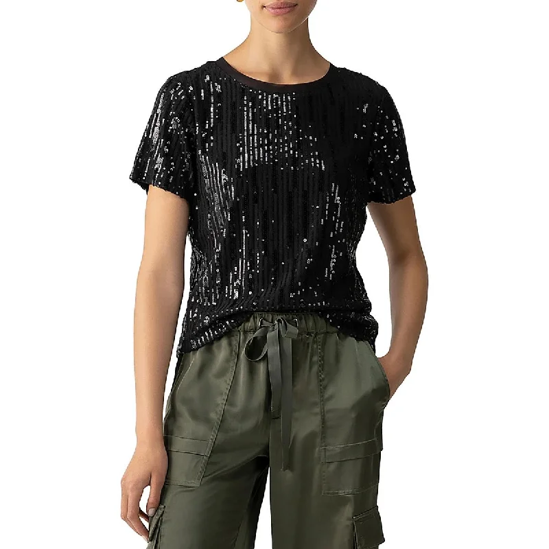 Rainproof ShirtsWomens Sequined Polyester Blouse