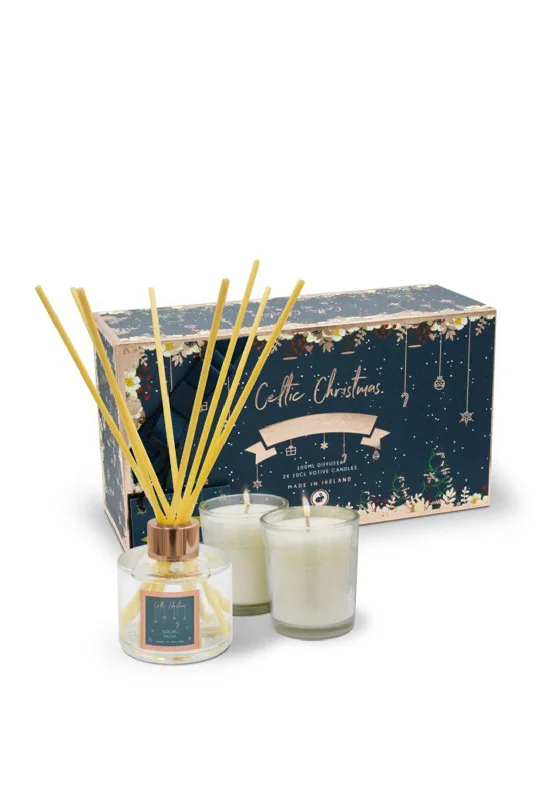 Celtic Candles Nollaig Shona Diffuser & Candles Gift Set