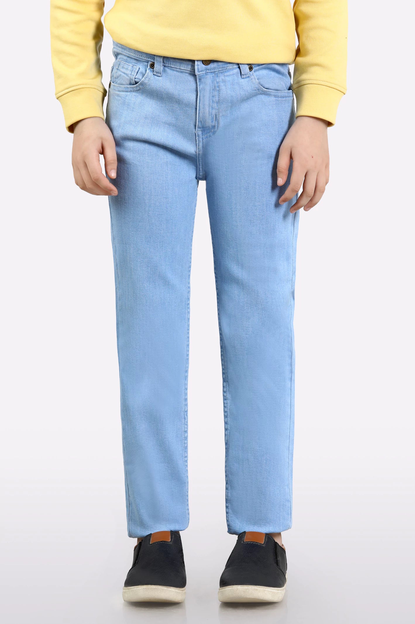 Blue Denim Jeans For BoysDenim pleats