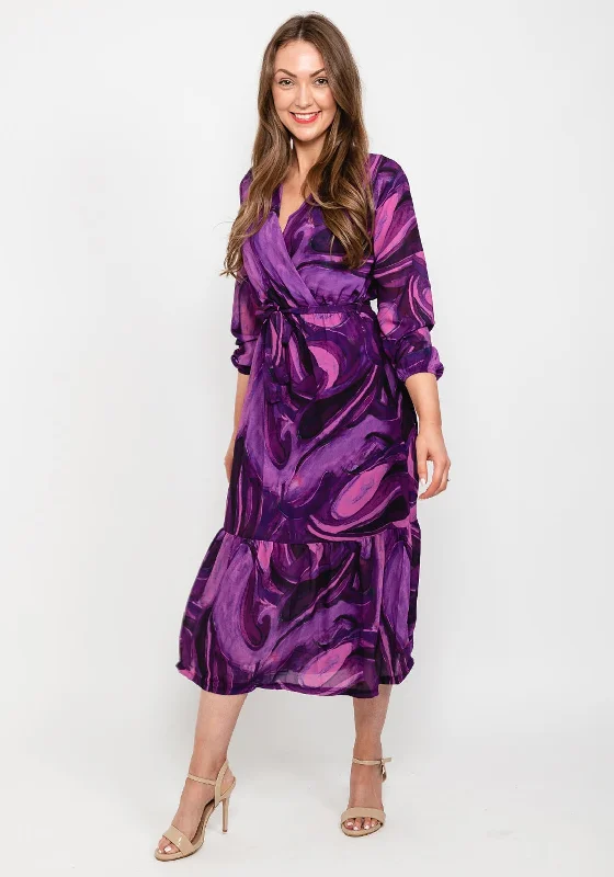 Kate & Pippa Boho Swirl Maxi Dress, PurpleCocktail Dress