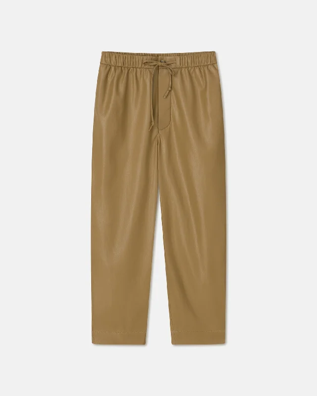 Jain - Okobor™ Alt-Leather Relaxed Pants - Muted Khaki OkoborCut-offs