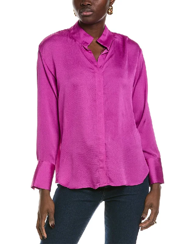 Hip-Hop ShirtsVince Camuto Oversized Hammered Satin Blouse