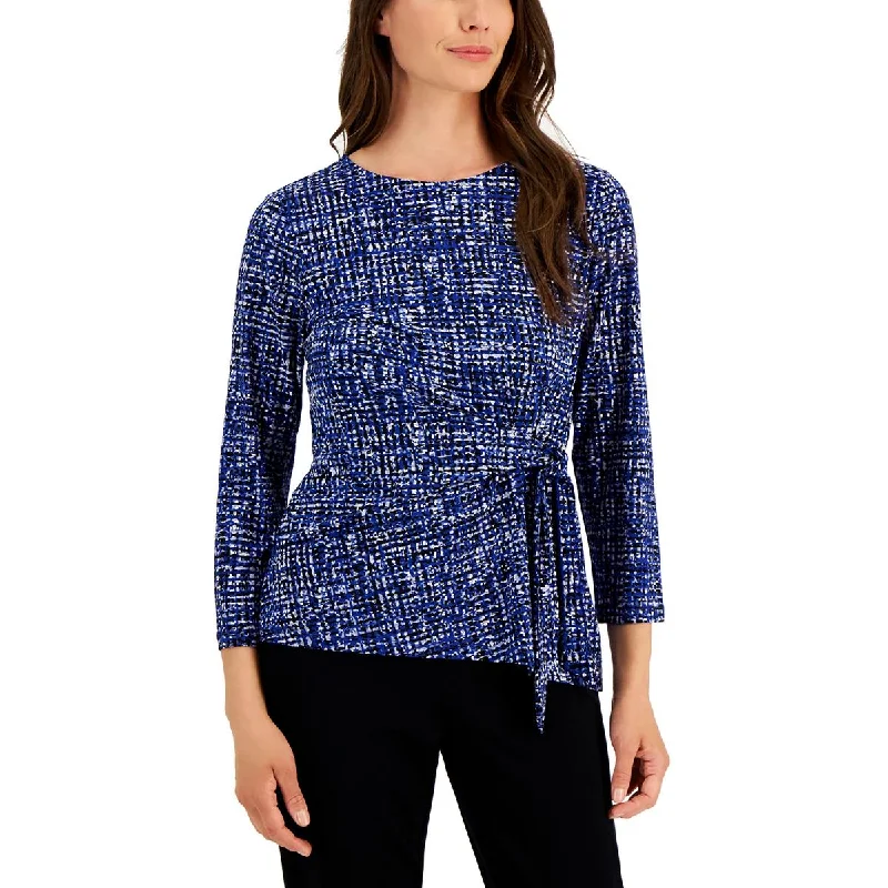 Quick-Dry ShirtsWomens Printed Polyester Blouse