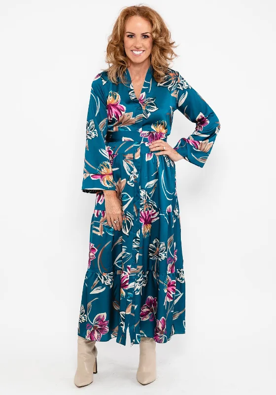 Seventy1 Kimono Style Maxi Dress, PetrolOffice Dress