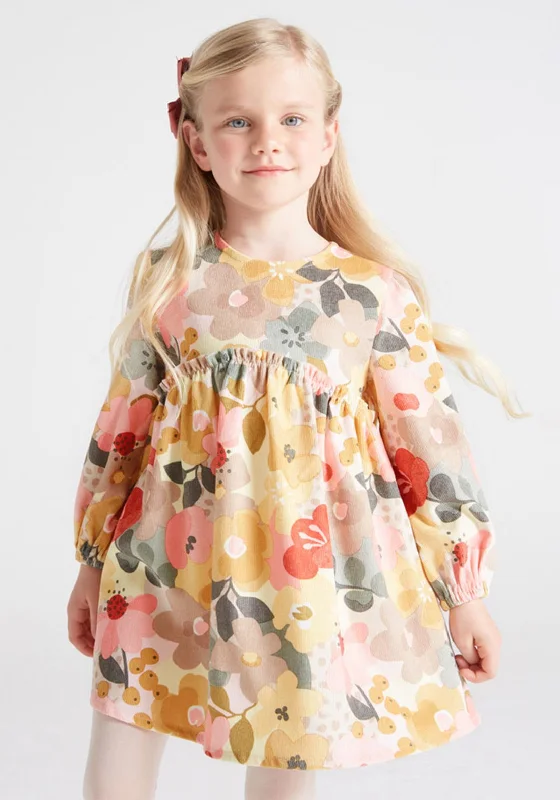 Mayoral Girl Floral Cord Dress, HoneyProm Dress