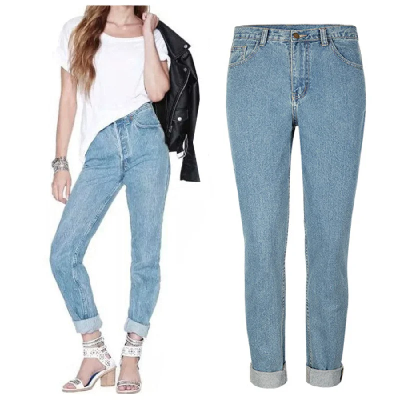 Vintage Style Full Length Women Jeans PantsSkinny Jeans