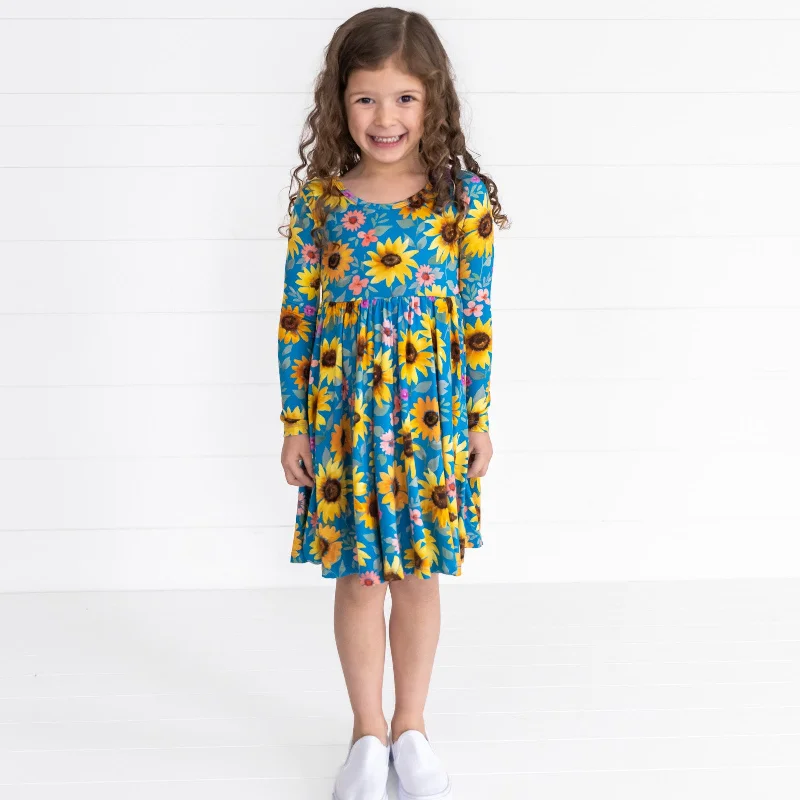 Sunflower Fields Twirl DressWaterproof Dress