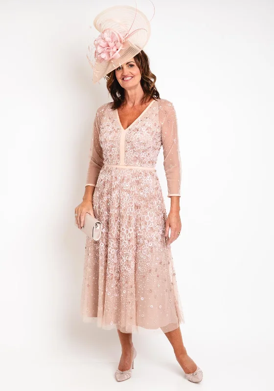 Veni Infantino Embellished A-Line Maxi Dress, BlushDirndl Dress