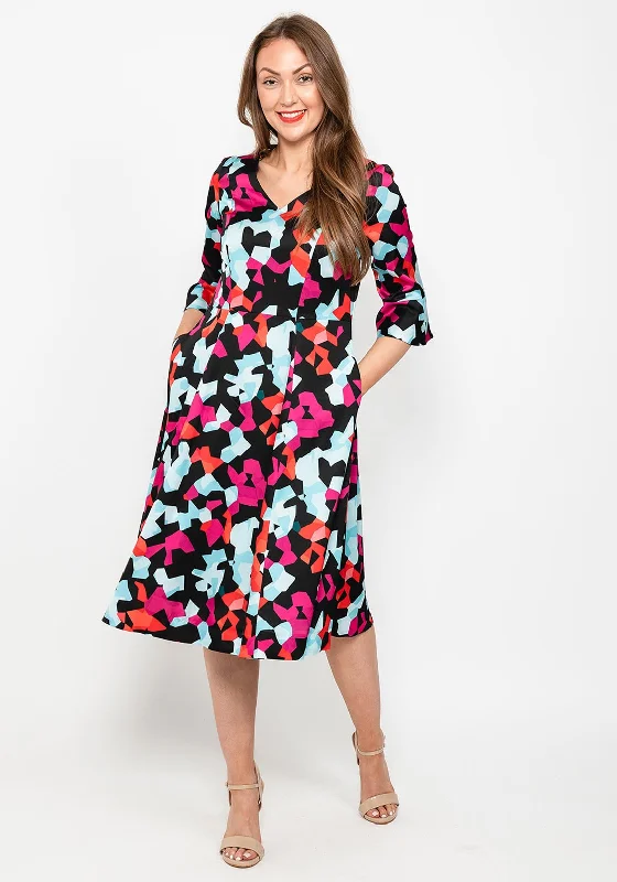 Kate Cooper Geo Print Midi Dress, MultiWaterproof Dress