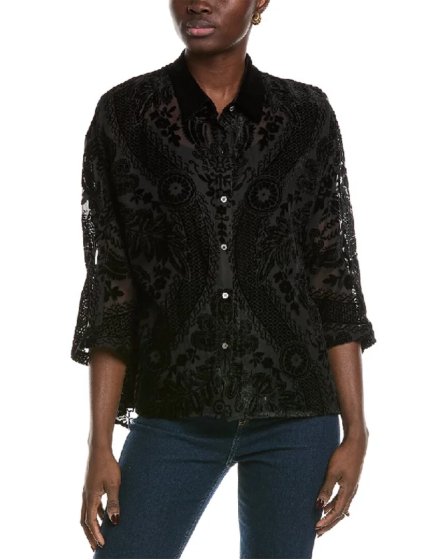 Urban ShirtsVince Camuto Velvet Burnout Blouse