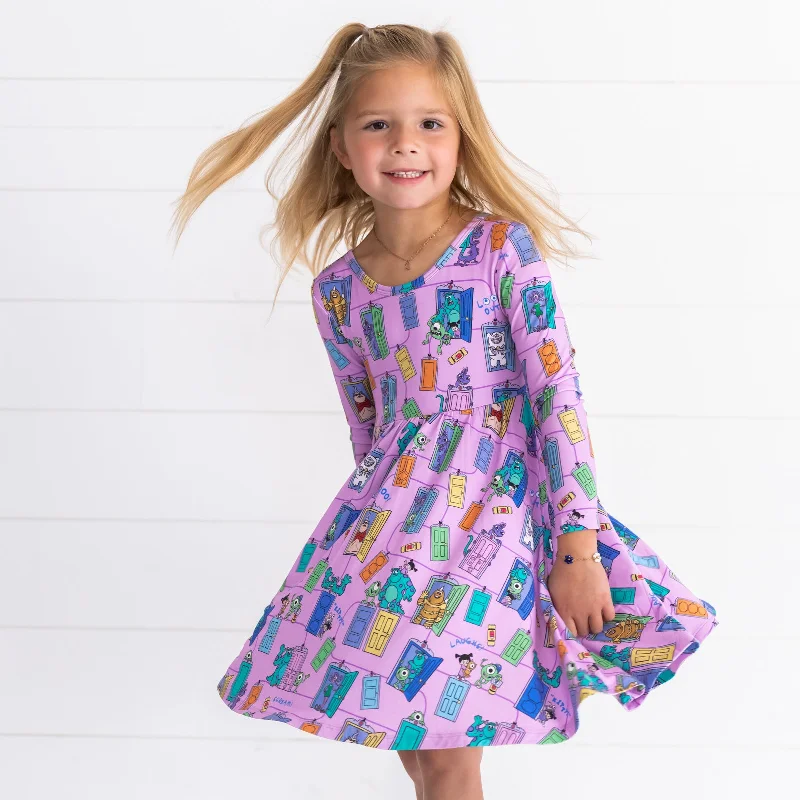 Disney Monsters, Inc. Scream Team Twirl DressShirt Dress