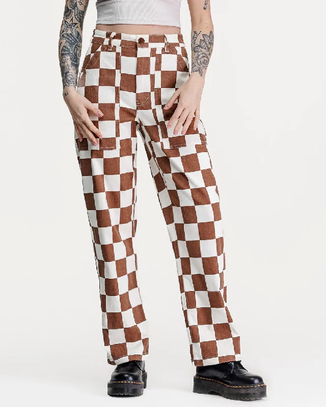 304 Service Fatigue Pants - Rust CheckerboardCapris