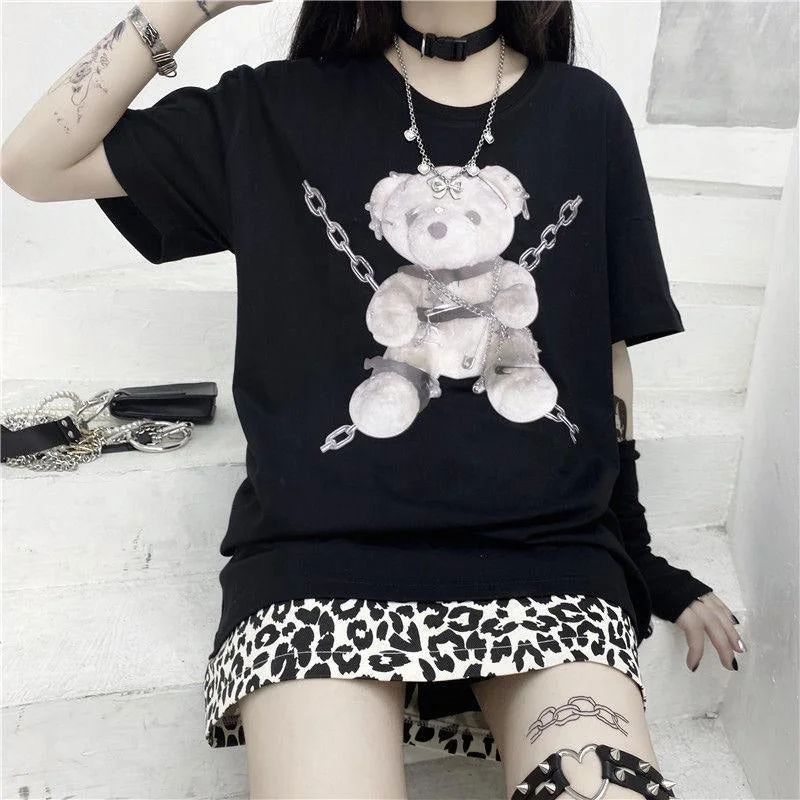 Baddie Chained Bear TeeCamping T-Shirts