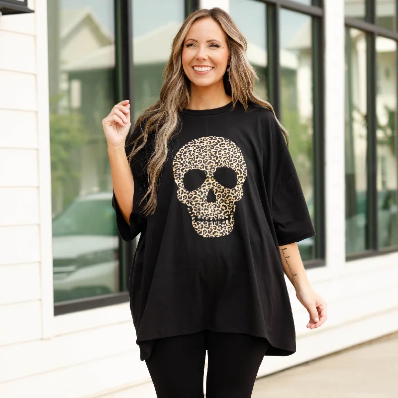 Bone To Be Wild Boyfriend Tee, BlackTasseled T-Shirts