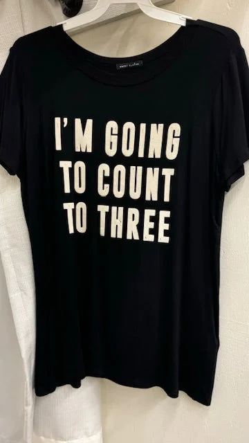 Count To Three Black TeePolyester T-Shirts