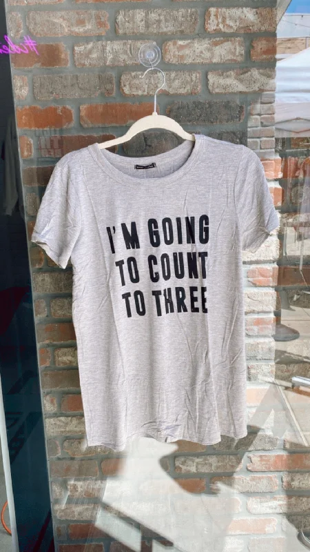 Count To Three Grey Tee GreySilk T-Shirts