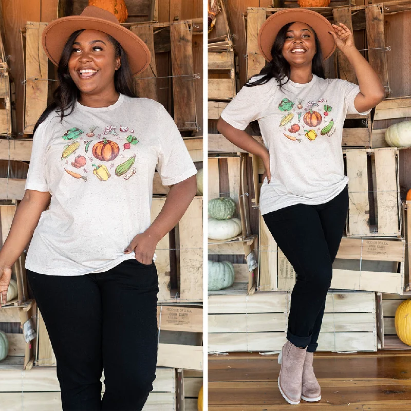 Foods Of Fall Tee, OatmealFringed T-Shirts