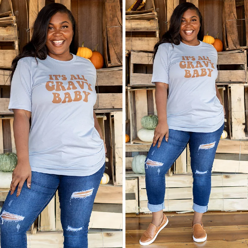 Gravy Baby Tee, Light BlueLinen T-Shirts