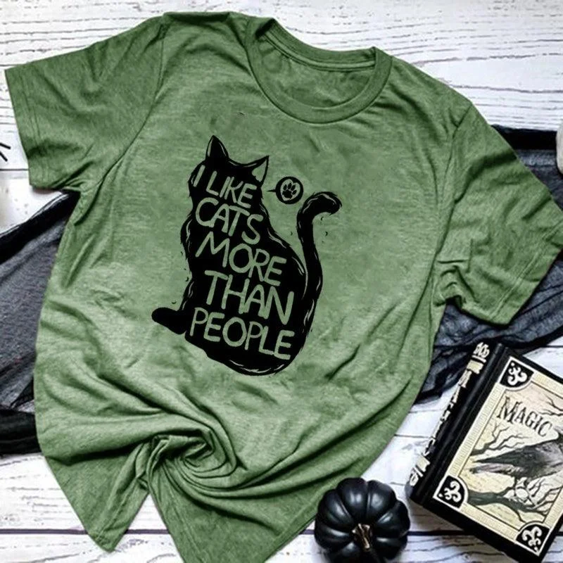 I LIKE CATS MORE TEEStatement T-Shirts