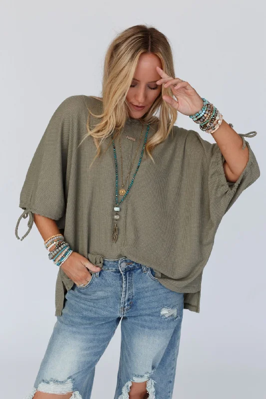 The Nest Little Lark Puff Sleeve Tee - OliveCultural T-Shirts