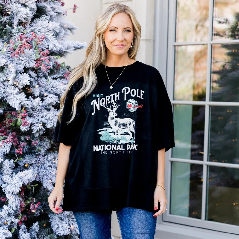 North Pole National Park Boyfriend Tee, BlackLimited Edition T-Shirts