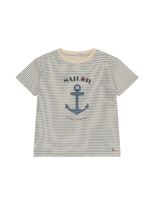 Striped Anchor TeeScoop Neck T-Shirts