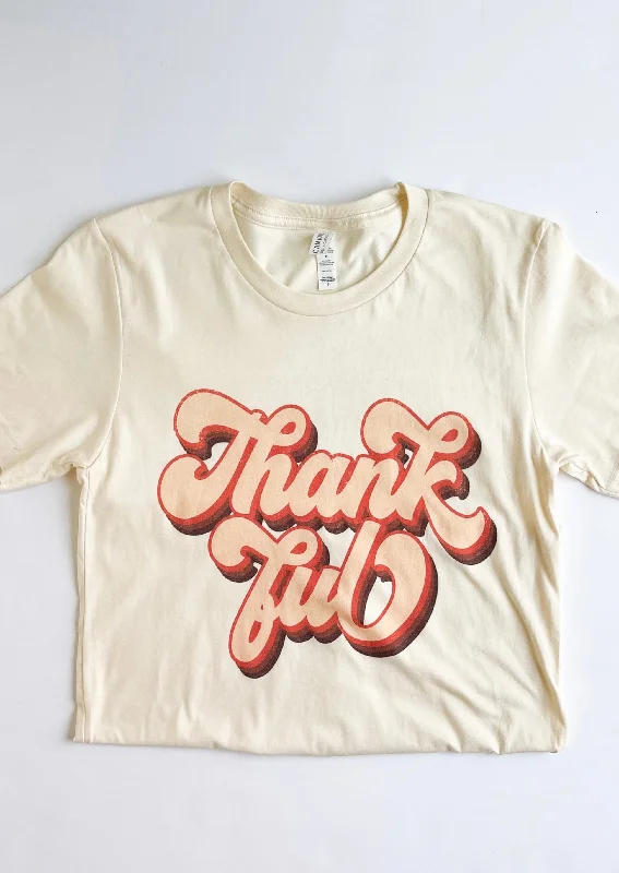 "Thankful" Cream Graphic TeeWaterproof T-Shirts