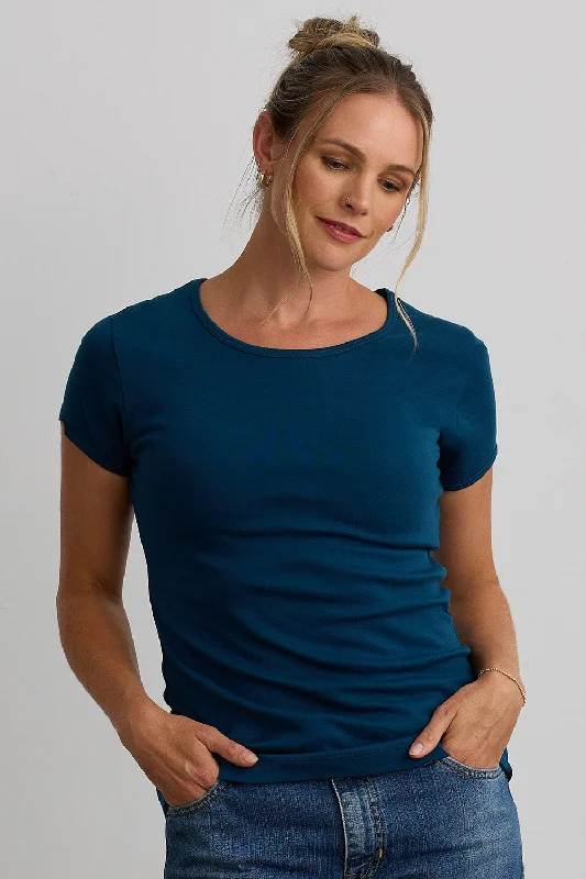 Women's Luxe 100% Organic Cotton Jewel Neck TeeCycling T-Shirts